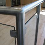 Rail With Clipped In Glass Panels